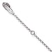 14k White Gold Adjustable Flip-Flop Anklet - 10 Inch - Lobster Claw - JewelryWeb