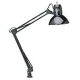Edge Mount Swing Arm Lamp, 34 Reach,Accepts 75 Watt Bulb,BK