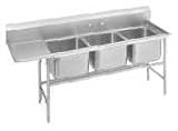 Advance Tabco 93-63-54-36R Three Compartment, One Drainboard Sink