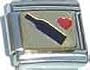 Clearly Charming Heart Wine Italian Charm Bracelet Link