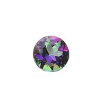 0.52 Cts of AAA 5 mm Round Loose Mystic Green Topaz ( 1 pc ) Gemstone
