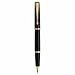 Parker Latitude Fine Writing Medium Point Fountain Pen, 1 Black Ink, Silky Black Barrel Pen(61934)