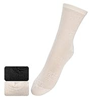 2 Pairs of Cotton Rich Floral Lace Ankle High Socks