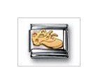 Irish Dance Shoe No Color Classic Gold, Italian Charm by Nomination Charms