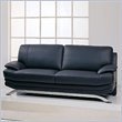 Global Furniture USA Williams Black Leather Sofa