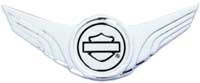Bar & Shield with Wings-Chrome-Decorative Medallions