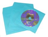 100 Blue Colored Paper CD / DVD Disc Sleeves With Flap & Window #CDIWWFBL - Perfect for Organizing & Storing CDs and DVD Discs!