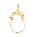 10k Dolphin Charm Holder