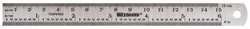 Westward 2YNH1 Steel Rule, Flexible, 6 In, 32/64/0.5/1mm