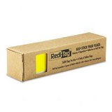 Redi-Tag 20015 Small Rectangular Removable/Reusable Page Flags, 1x3/16, Yellow, 3,600/Bulk Pack