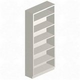 HON COMPANY Metal Bookcase, 6 Shelves, 34-1 2w x 12-5 8d x 81-1 8h, Light Gray by Hon
