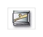 Baseball Bat & Ball No Color Classic Gold, Italian Charm by Nomination Charms