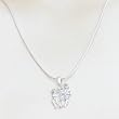Gemini Zodiac Pendant Chain Sterling Silver Jewelry Size 1.25 inches