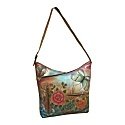 Women's Anuschka V-Top Hobo - Premium Rose Antique