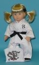 Karate COMPLETE Outfit with Embroidered Dragon, Fits 15