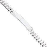 Sterling Silver Curb ID Bracelet QCD180-8
