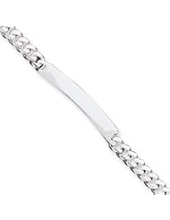 Sterling Silver Curb ID Bracelet QCD180-8"