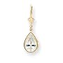 14k 10x7mm Pear Cubic Zirconia Leverback Earrings - JewelryWeb