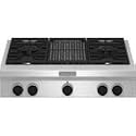 KitchenAid 36 in. Pro-Style Gas Cooktop Plus Grill - KGCU462V