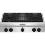 KitchenAid 36 in. Pro-Style Gas Cooktop Plus Grill - KGCU462V