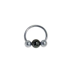 14 Gauge Hematite Horseshoe Circular