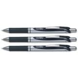 Pentel Energel Xm Gel Pen Retractable 0.7mm Tip 0.35mm Line Black Ref BL77-A [Pack 12]