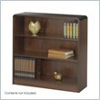 Safco WorkSpace Three Shelf Radius Edge Bookcase in Walnut