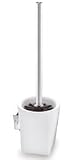 LIQUO Wall Mount Toilet Brush with Porcelain Holder by Blomus