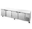 119in Undercounter Refrigerator, 4 Section/Door, 1/3 HP