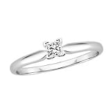 1/5 ct. Diamond Solitaire Engagement Ring in 14kt. White Gold