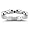 0.31 Cts Black Diamond Bamboo Ring in 14K White Gold-3.0