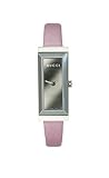 Gucci Synthetic Pink Satin Strap Mirror Dial Women's watch #YA127502