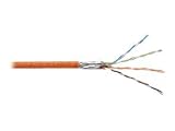 DIGITUS S-FTP PIMF Netzwerk Installations Kabel CAT7 4x2xAWG23/1 100 Ohm LSOH  orange RAL2000 500m Rolle