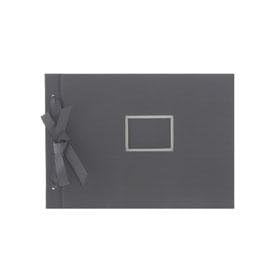 Semikolon (Pierre Belvedere) Digital & Classic Series, Post Bound 9 x 11.5 Photo Album with Photo Cutout Front Cover, 20 Clear Pockets, 20 Ivory Pages, Color: Gray