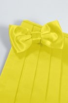Bowtie and Cummerbund - Luxury Satin Lemon