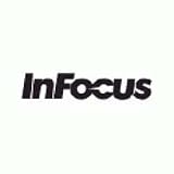 INFOCUS BRANDED BLACK POLYESTER ROLLER CASE W/ WHEELS & TELESCOPING HANDLE