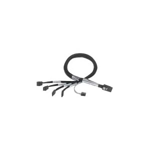 【クリックで詳細表示】アダプテックジャパン 内部SCSIケーブル0.5m、mini SAS×4 to (4) ×1 S-ATA fan-out cable / 2247000-R ACK-I-mSASx4-4SATAx1-SB-0.5m R