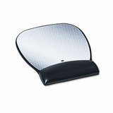 3M Precise Leatherette Mouse Pad W/Standard Wrist Rest, 6-3/4 X 9-1/8, Black