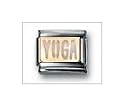 YOGA (writing) White Classic Enamel, Italian Charm by Nomination Charms