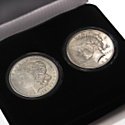 Last Morgan & First Peace Silver Dollars 2-Coin Set