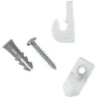 Closetmaid 12Pk Wht Down/Wall Clip 7546 Closet Organizer Hardware & Accessories