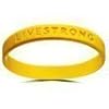 Official Live Strong Lance Armstrong Yellow Cancer LiveSTRONG Rubber Wristband Bracelet ADULT size