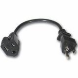 C2G / Cables to Go 03116 18 AWG  Outlet Saver Power Extension Cord NEMA 515R to NEMA 515P, Black (10 feet/3.04 Meters)