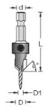 Amana Tool 55624 Carbide Tipped Countersinks w/ Taper Point Drill for #8 Screws