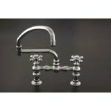Sign of the Crab P0833 Chrome Deck Mount Kitchen Faucet with Swivel Pot Filler Spout