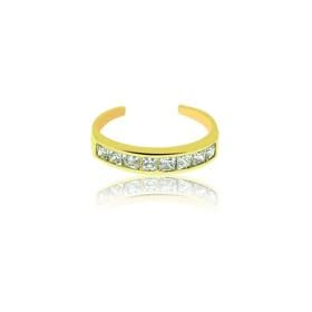 Cubic Zircon accented Toe Ring in 14K Yellow Gold by 