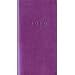 Purple Leather 2010 Pocket Planner Small Rectangle 3 X 6