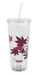 Maple Leaves 20oz Double Wall Spirit AcyrlicTumbler Cup w Straw
