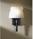 IMAGE OF Hubbardton Forge 20-4825E-10-G246 Beacon Hall Energy Smart 1 Light Wall Sconce in Black with Opal glass