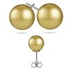 11-11.5mm Golden South Sea Pearl (AAA) Earrings in 14K White Gold